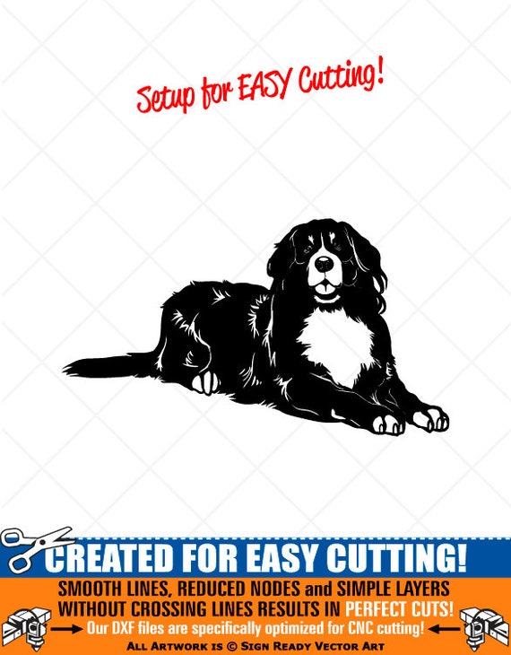 Download Lying Bernese Mountain Dog Clipart Vector Clip Art Graphics Etsy PSD Mockup Templates