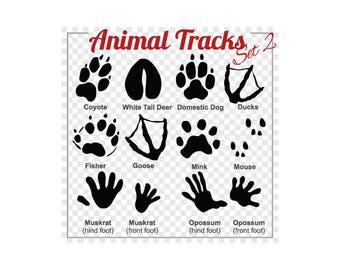 ANIMAL TRACKS-FOOTPRINTS Clipart-Vector Clip Art Graphics-Digital Image Download-Template Design Element Files-Logo-Sign-eps, ai,svg,cdr,pdf