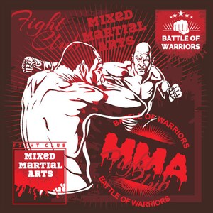 MMA-Mixed Martial Arts SPORTS Clipart -Vector Clip Art Graphics -Digital Download-Template Design Files-Logo-Badge-Emblem-Sign -eps, ai, svg
