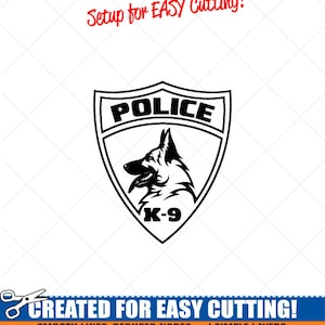 POLITIE Hond K9 Badge Clipart-Vector Clip Art Graphics-Digital Download Image-Cut Ready Files-CNC-Vinyl Sign Design-eps, ai, svg, dxf, png, pdf