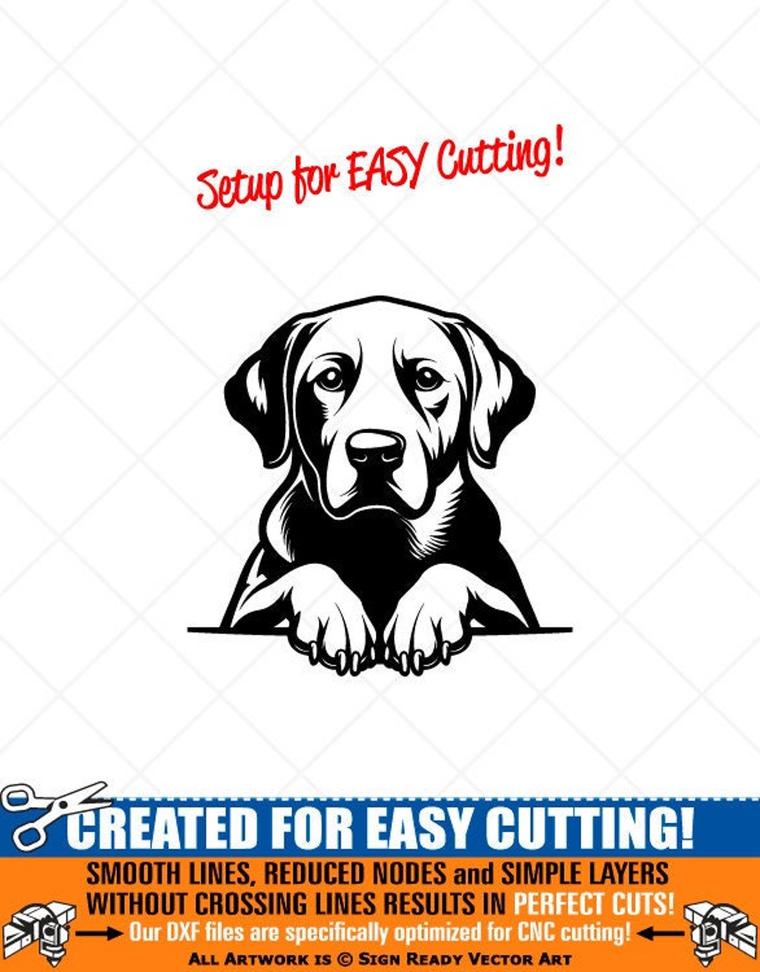Lab SVG Peeking Dog Clipart-vector Clip Art-digital Download-labrador ...
