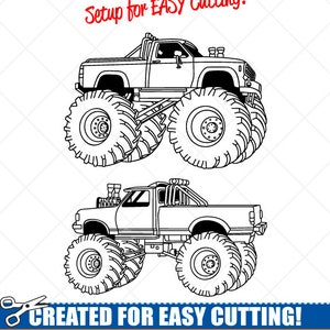 Monster Trucks Racing-DXF files Cut Ready for CNC