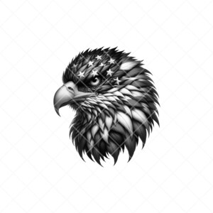 Bald Eagle Flag Clipart-clip Art Graphics Design-digital Download Image
