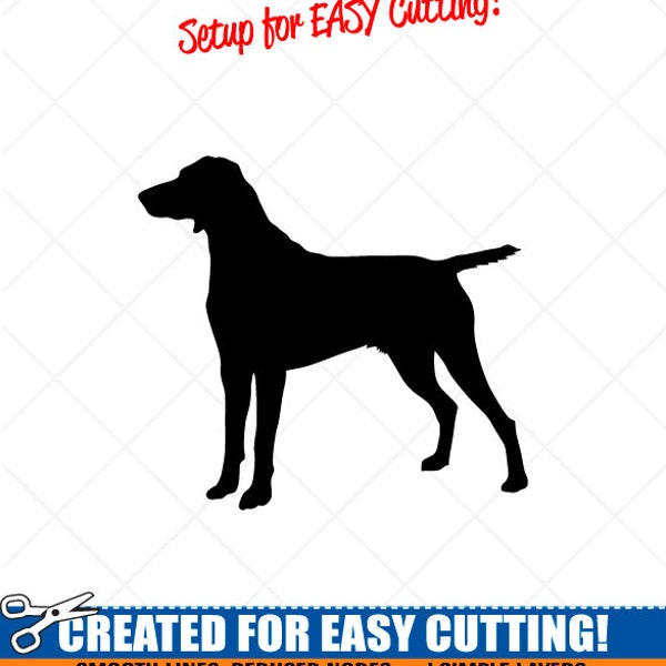 Weimaraner SVG Dog Silhouette Clipart-Vector Clip Art Graphics Download Image-Cut Ready Files-Cricut Vinyl Sign Design-eps, ai, dxf, png,pdf