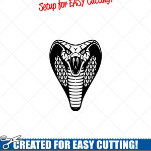 COBRA SNAKE hoofd Clipart-Vector Clip Art Graphics-digitale Download - klaar Design voor bestanden-CNC-Logo-Vinyl-teken Cut - eps, ai, svg, dxf, png, pdf