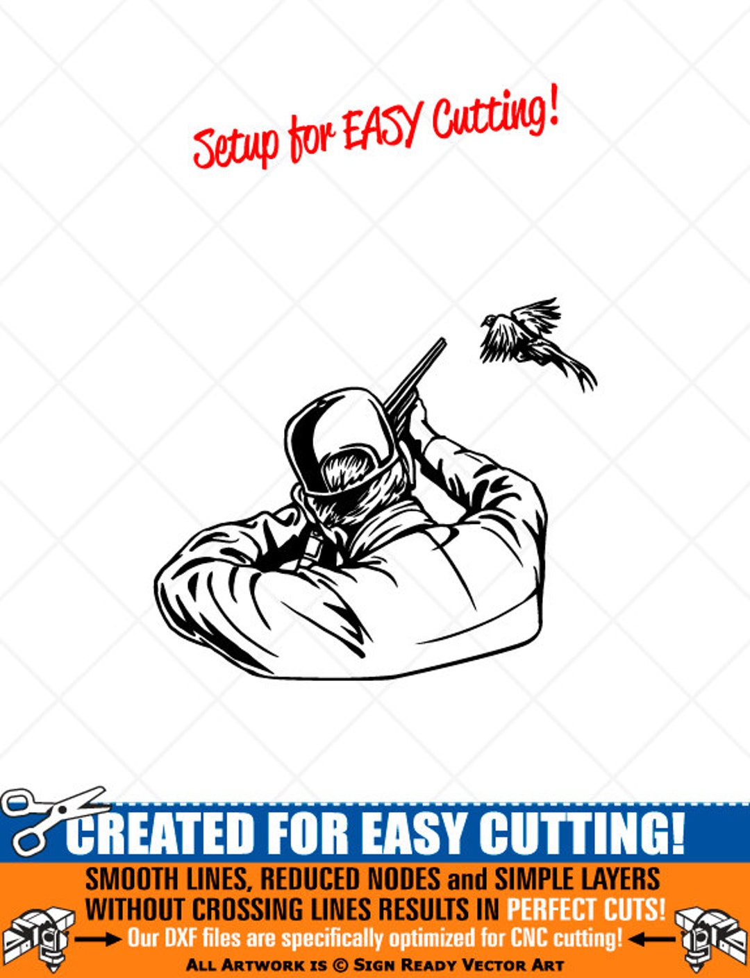 PHEASANT HUNTING Clipart vector Clip Art Graphics digital Download-cut