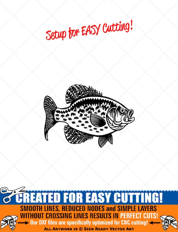 Crappie Fish Fishing Clipart Vector Clip Art Graphics Digital Etsy