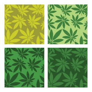 MARIJUANA-WEED Clipart Seamless Backgrounds-Vector Clip Art Graphics--Digital Download-Template Design Files-Logo-Sign-eps, ai, svg,cdr, pdf