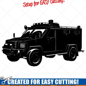 POLICE SWAT Truck Clipart-Vector Clip Art Graphics-Digital Download Image-Cut Ready Files-CNC-Vinyl Sign Design -eps, ai, svg, dxf, png, pdf