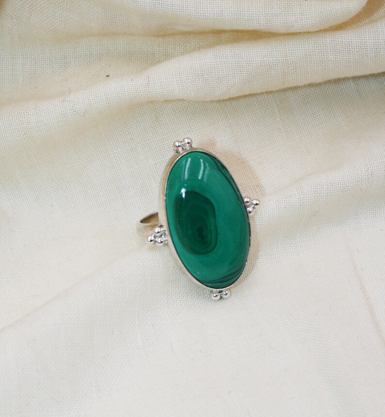 Vintage 80s Malachite Necklace rare Jewelrysilver jewelryWoman jewelryVintage stoneVintage Accessory Gift for her