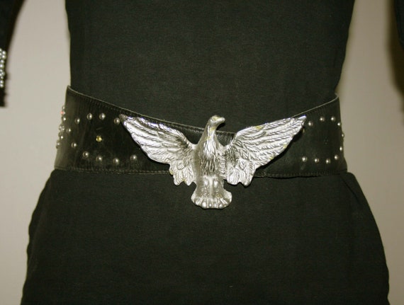 BELT LEATHER WOMAN/Leather vintage/black leather/