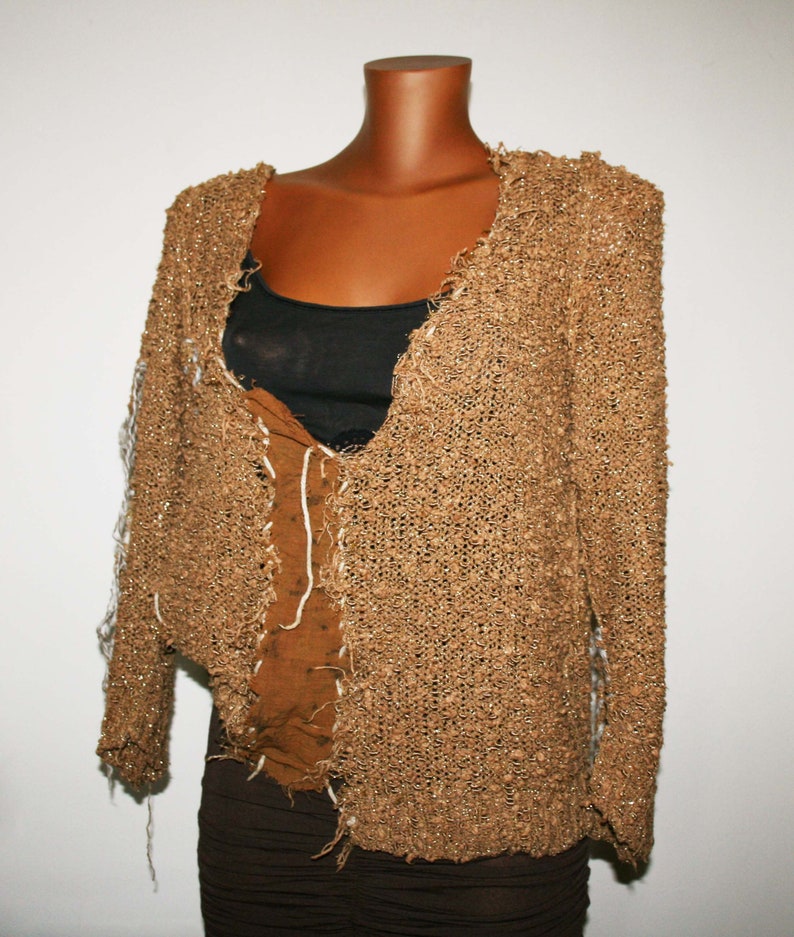 Vintage BOHO Style SweaterJersey tornFashion t-shirtBrand MADONNARare sweaterCotton sweater Boho Chic GiftHippie Fashion Statement