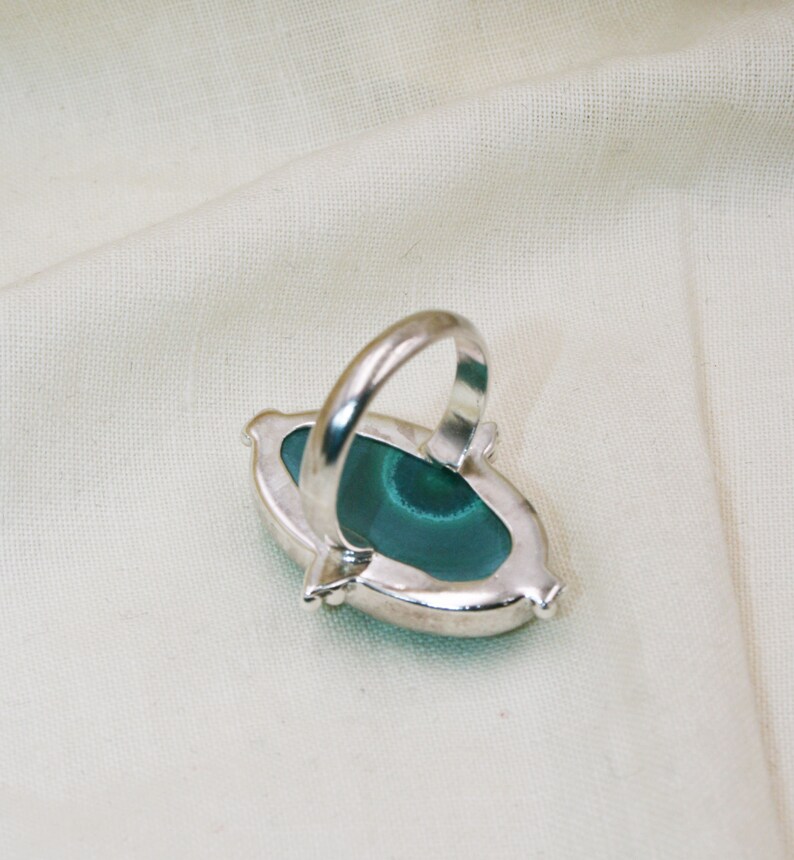 Vintage 80s Malachite Necklace rare Jewelrysilver jewelryWoman jewelryVintage stoneVintage Accessory Gift for her