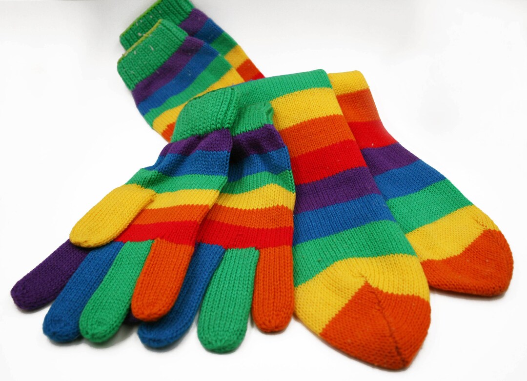 Wool Gloves and Socks Set winter Gloves Unwornmade in Italy Etsy