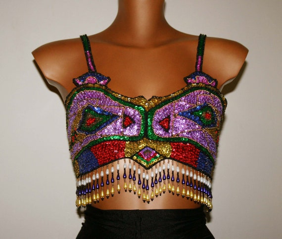 sequin basque top
