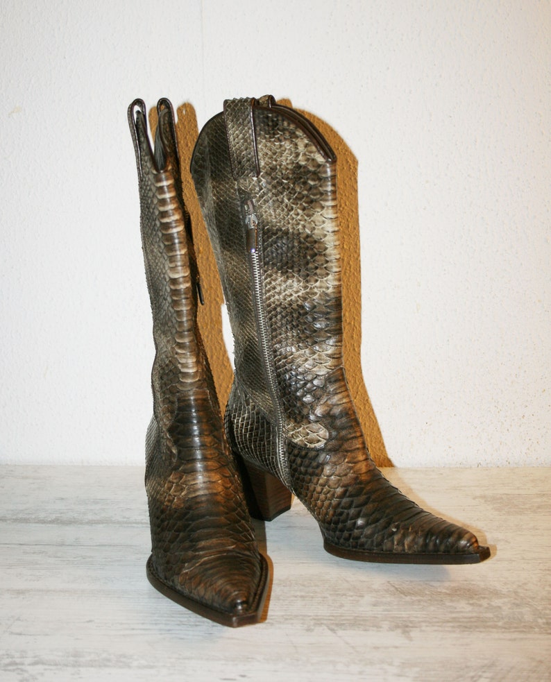 women's python western boots