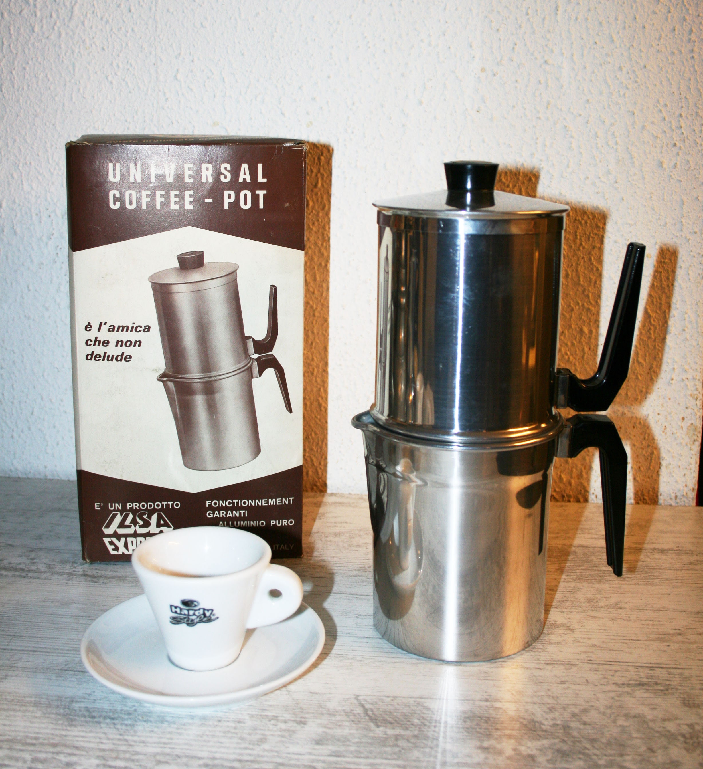Italian 1970s, Neapolitan Coffee Maker / Coffee Pot Moka Espresso Made