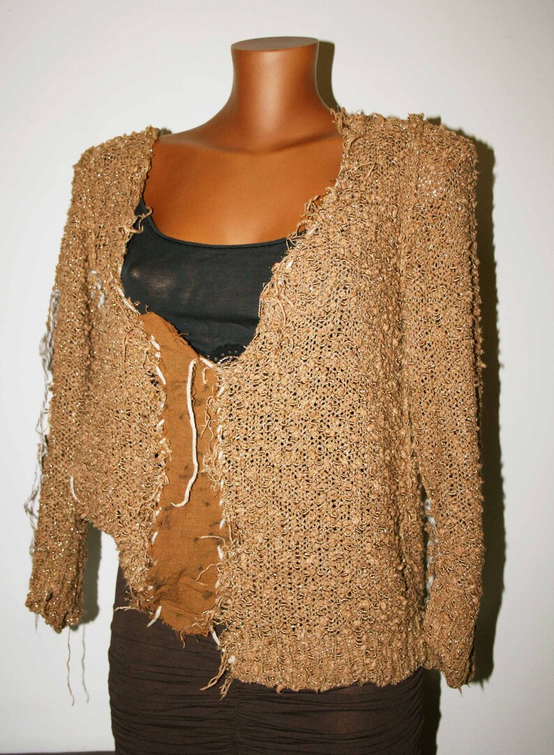 Vintage BOHO Style SweaterJersey tornFashion t-shirtBrand MADONNARare sweaterCotton sweater Boho Chic GiftHippie Fashion Statement