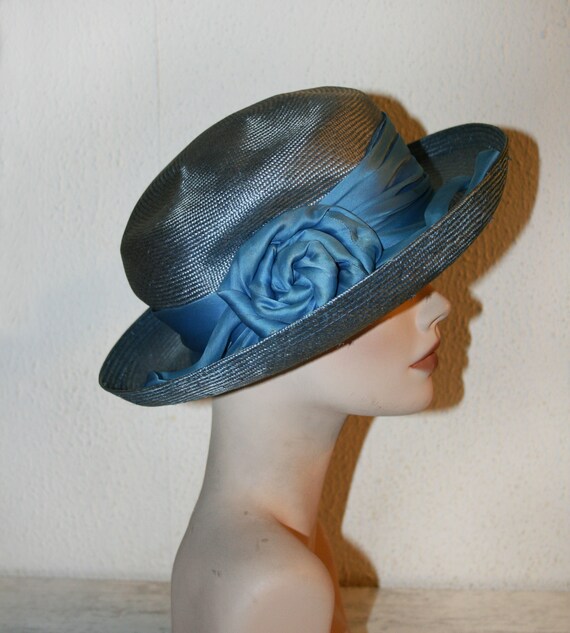 Vintage Italian Straw Hat , Women's Summer Hat/ Co