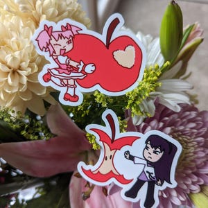 Madoka Magica Vinyl Stickers Madoka Kaname and Homura Akemi
