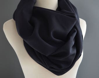 Navy blue scarf, infinity scarf, scarf