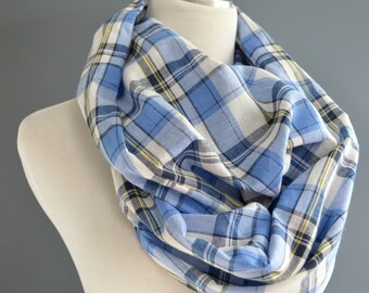 plaid scarf, infinity scarf, scarf