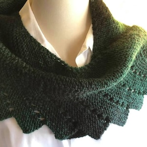 Sale - Shawl - Close to You - Navy and Deep Green