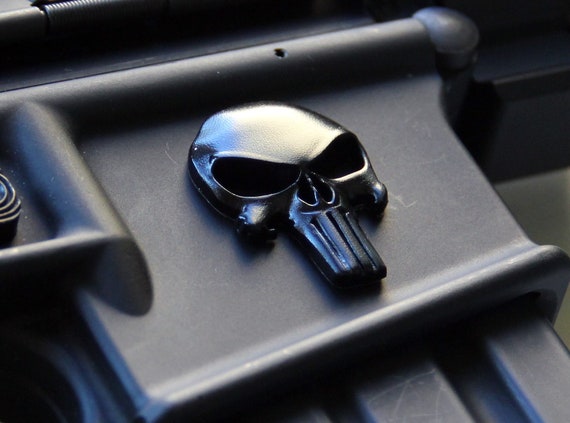 Punisher Skull 3D Metal Emblem Badge Sticker Decal 5 Pack 