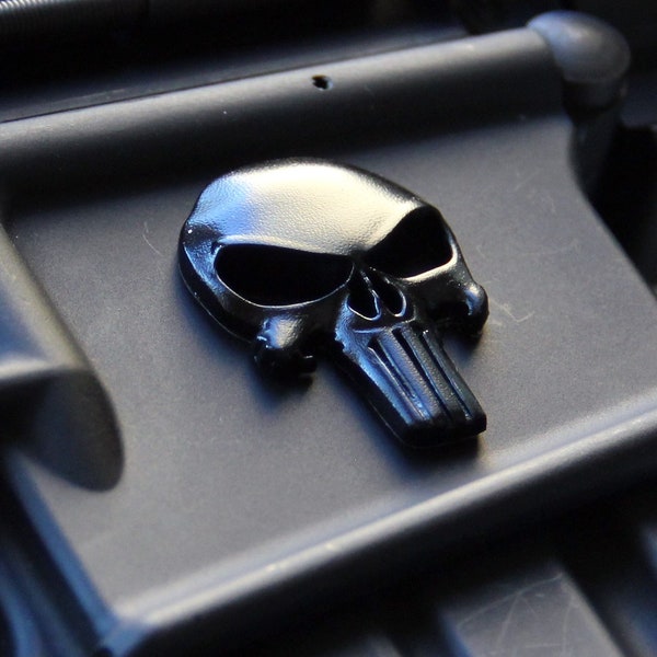 Punisher Skull 3D Metal Emblem Badge Sticker Decal (5 Pack)