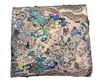 Sanded GRAFFite (graffiti fordite) Slab #173 @ 24.5oz/694g [5.75" x 5.25" x .80"]
