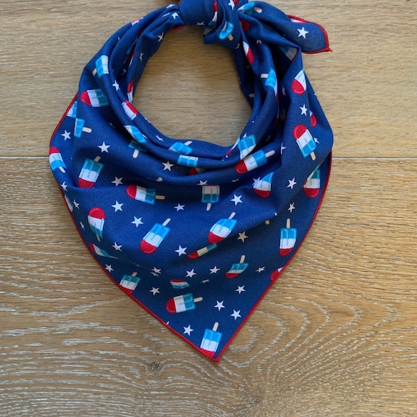 dog bandana, Labor Day, 4th of July, Popsicle bandana, rocket pops, Patriotic, 4th of July Dog Bandana,  Patriotic, 4th of July dog bandana,