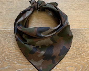 Camouflage Bandana Bandanna Headwear Hair Band Scarf Neck Wrist Wrap Grey/&Black