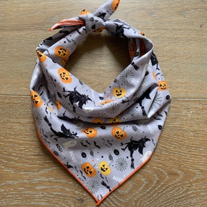 Halloween dog bandana, dog bandana, trick or treat bandana,