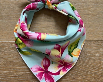 Dog Bandana, Hawaii, tropical, plumeria