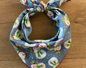 dog bandana, Christmas dog bandana, snowmen, snowman, holiday dog bandana,