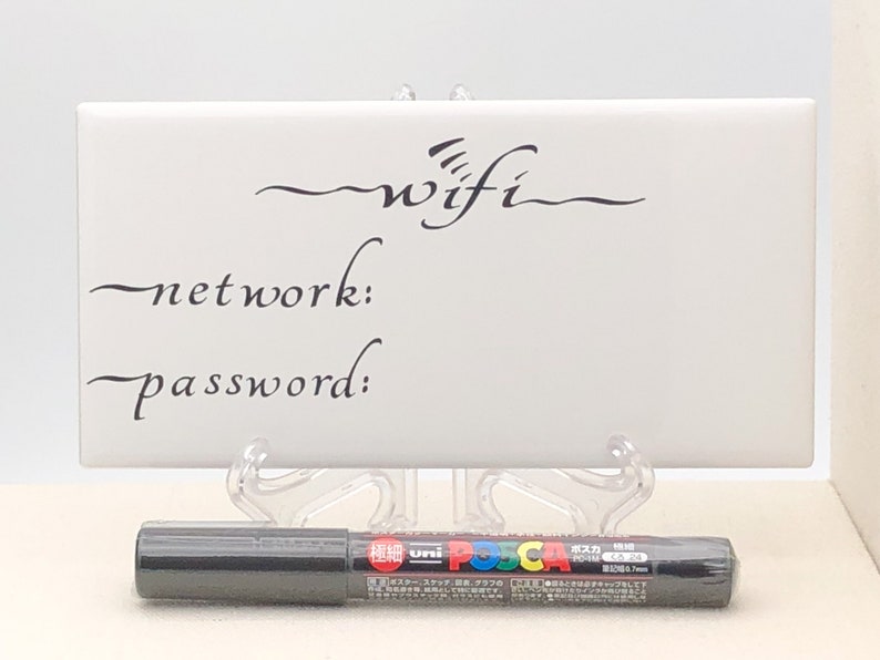 Changeable Wifi Password Sign: Ceramic Tile With Easel - Etsy