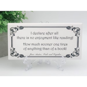 Pride & Prejudice/Jane Austen/Elizabeth Bennet/Bookshelf decor/Book lover gift/Classic novel gift/Desk accessory/Free gift wrap available