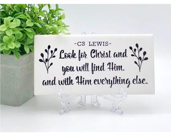 CS Lewis Quote Sign: Inspirational Home Decor with Easel