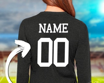 Upgrade, Add Name and Number for Personalization to Back of a SEPARATELY T-shirt Order