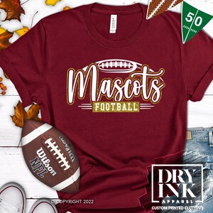 Custom Football Tshirt, Glitter Football Tshirt, Football Mom Tshirts, Football Mom Gift, Glitter Football Tshirt for her
