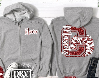 Custom Cheer Sweatshirt, Cheer Poms, Cheer Full Zip Jacket, Cheer Coach, Cheer Mom, Cheer Coach Jacket, Cheer Warmups Bulk Order CHR09222101