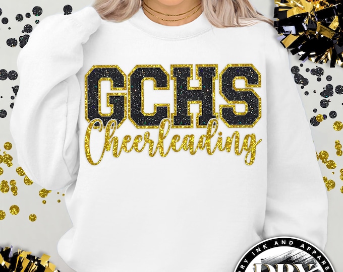 Featured listing image: Custom Glitter Cheer Sweatshirt, Cheer Camp SweatShirt, Cheerleader Gift, Coach Gift, Cheer Era, Cheer Sweatshirt Bulk Order, ALL01082402