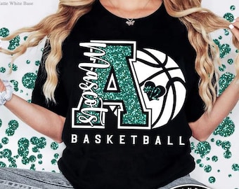 Custom Basketball Tshirt, Custom Glitter Basketball Mom Tshirt, Basketball Birthday Tshirt, Glitter Basketball Tee, Mom Gifts BSKTBL220801