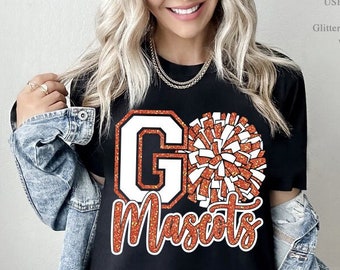 Custom Cheer Tshirt, Glitter Cheerleading Shirts, School Cheer Pride Tshirts, Cheer Camp, Cheer Mom Shirt, Bulk Order, CHR04202403