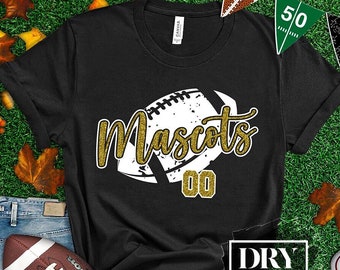 Custom Football Tshirt,  Glitter Football Shirt, Vintage Football Tshirt, Football Mom Tshirts, Football Mom Gift, Glitter Football Tshirt