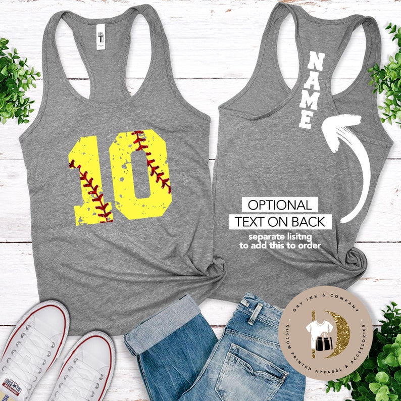 Personalized Baseball Tee Baseball Shirt Personalized Softball FRONT DESIGN ONLY Personalized Vintage Baseball Number