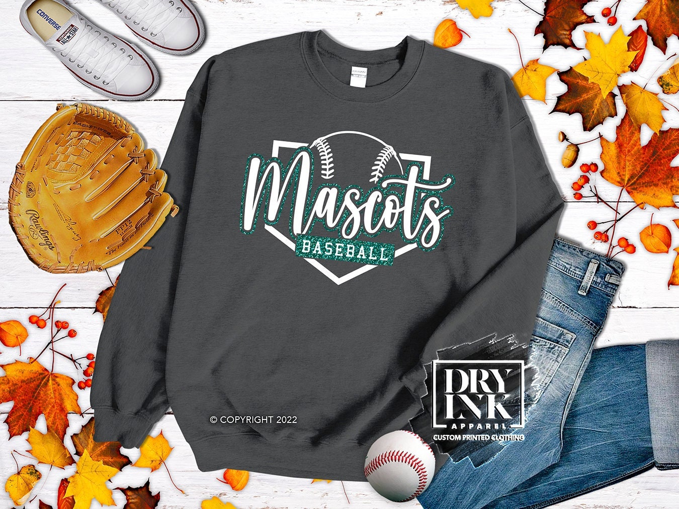 Custom Baseball Sweat Tshirt, Baseball Mom Sweatshirt, Gitter