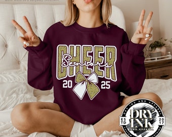Senior Cheer Sweatshirt, Glitter Cheer Sweatshirt, Senior Cheer Mom Sweatshirt, CHR082209