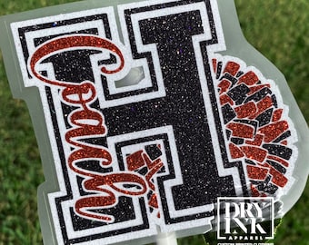 Custom Cheer Stickers, Glitter Cheer Bucket Stickers, Cheer Locker Stickers, Glitter Cheer Sticker, Tumbler Decal, Water Bottle Decals