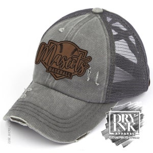 Custom Baseball Cap, Baseball Mom Hat, Leather Patch Ponytail Cap, Denim Hat, Mesh Hat for Ladies, Leather Baseball Caps for Women